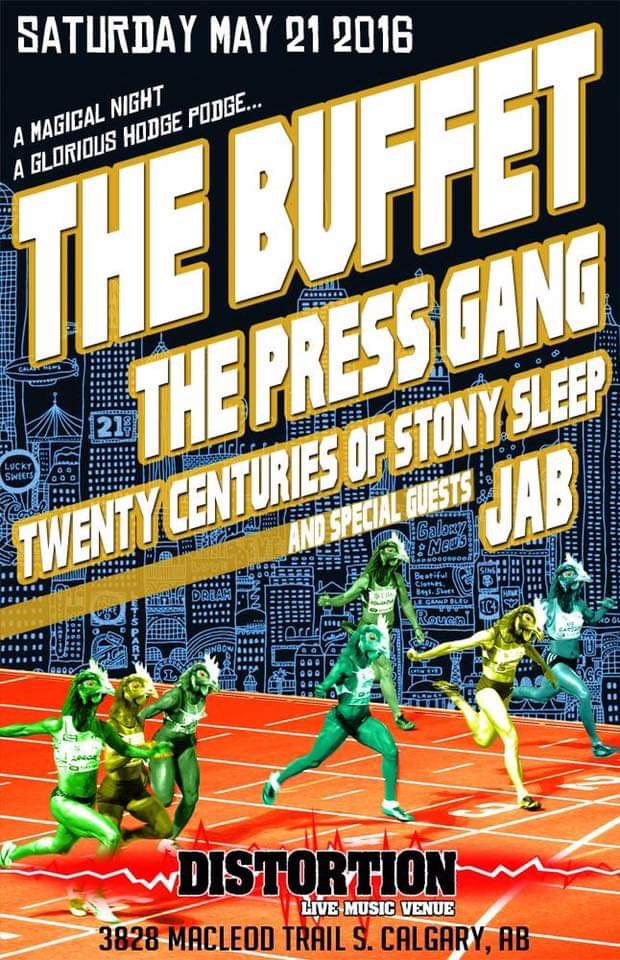 Archival TCOSS show poster with mixed-media design